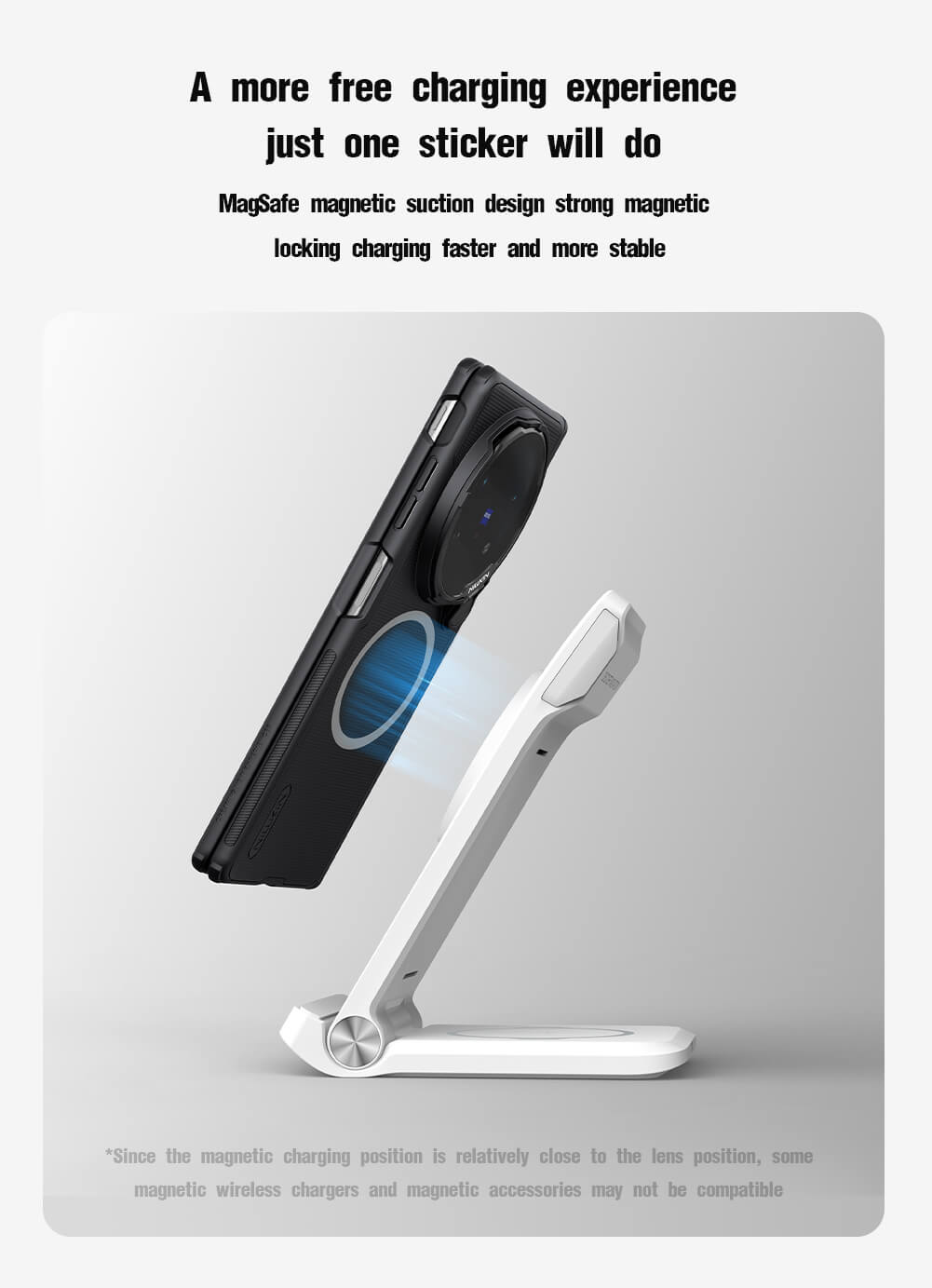 Чехол-крышка NILLKIN для Vivo X Fold 5 (Vivo X Fold5) (серия Frosted shield Prop Magnetic (Transparent Lens Guard Version))